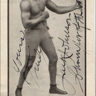Jack Johnson Autograph (Click for full image)