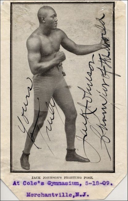 Jack Johnson Autograph (Click for full image)