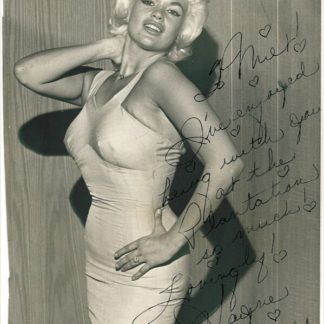 Jayne Mansfield Autograph (Click for full image)