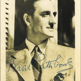 Basil Rathbone Autograph (Click for full image)