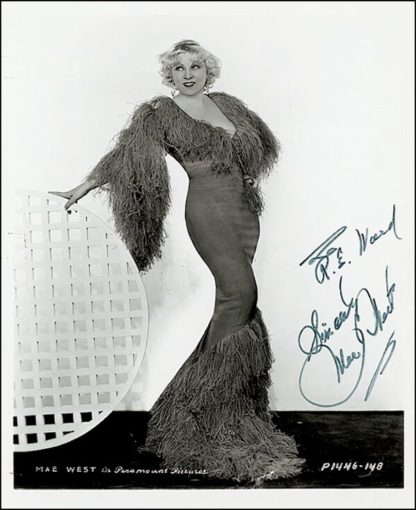 Mae West Autograph (Click for full image)
