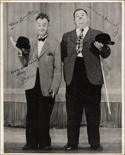 Laurel and Hardy Autograph (Click for full image)