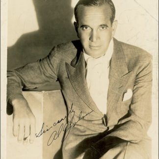 Al Jolson Autograph (Click for full image)