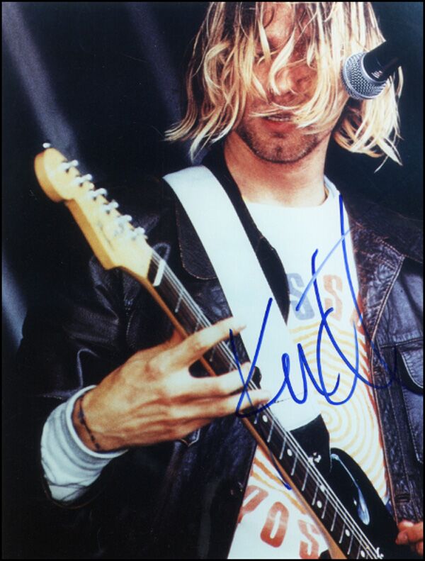 kurt cobain autograph