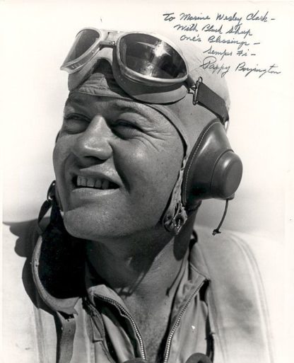 Pappy Boyington Autograph (Click for full image)
