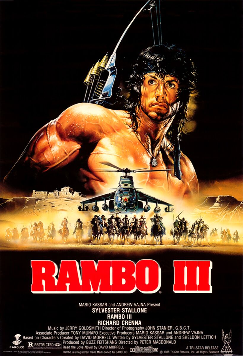 Big Poster Filme Rambo 3 LO003 Tamanho 90x60 cm