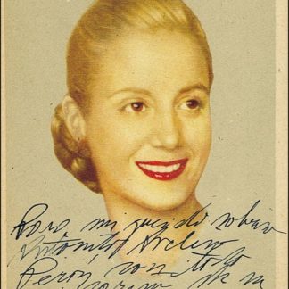 Evita Peron Autograph (Click for full image)