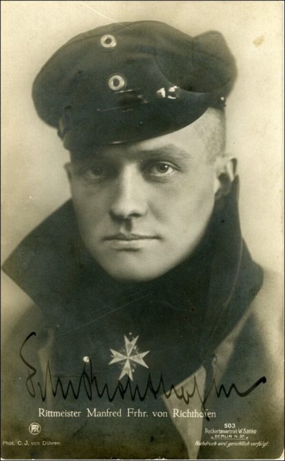 MANFRED VON RICHTHOFEN Autograph (Click for full image)