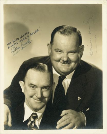 Laurel and Hardy Autograph (Click for full image)