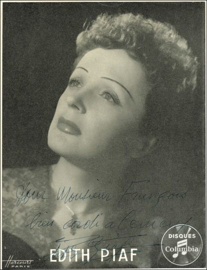 Edith Piaf Autograph (Click for full image)