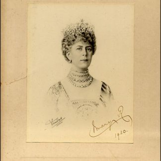 Queen Mary Autograph (Click for full image)