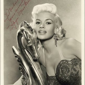 Jayne Mansfield Autograph (Click for full image)