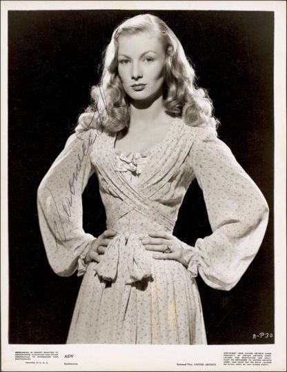 Veronika Lake Autograph (Click for full image)