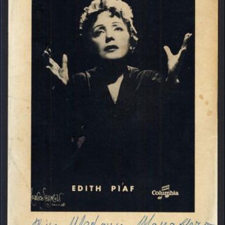 Edith Piaf Autograph (Click for full image)