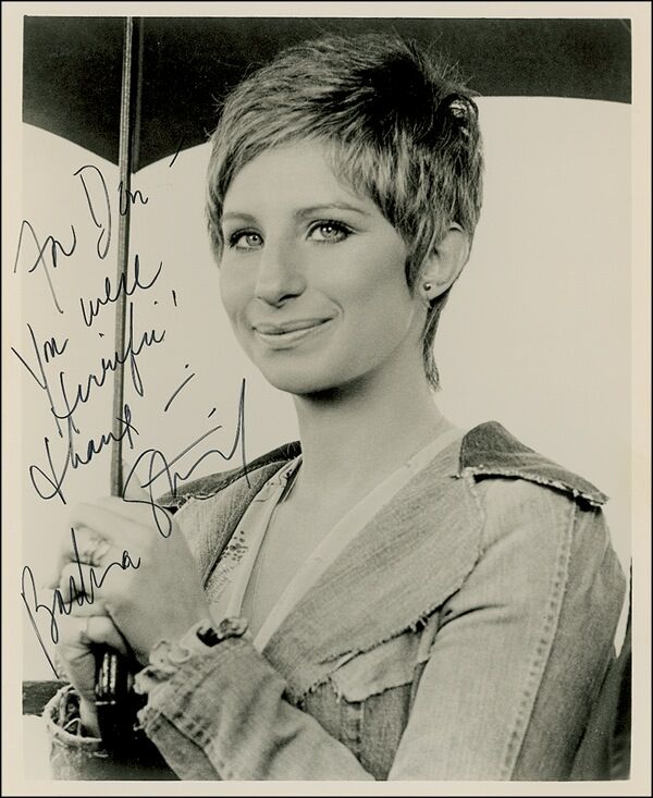 Barbra Streisand signed photo print 