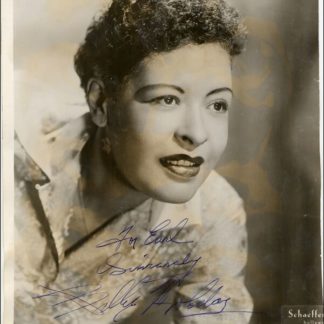 Billie Holliday Autograph (Click for full image)